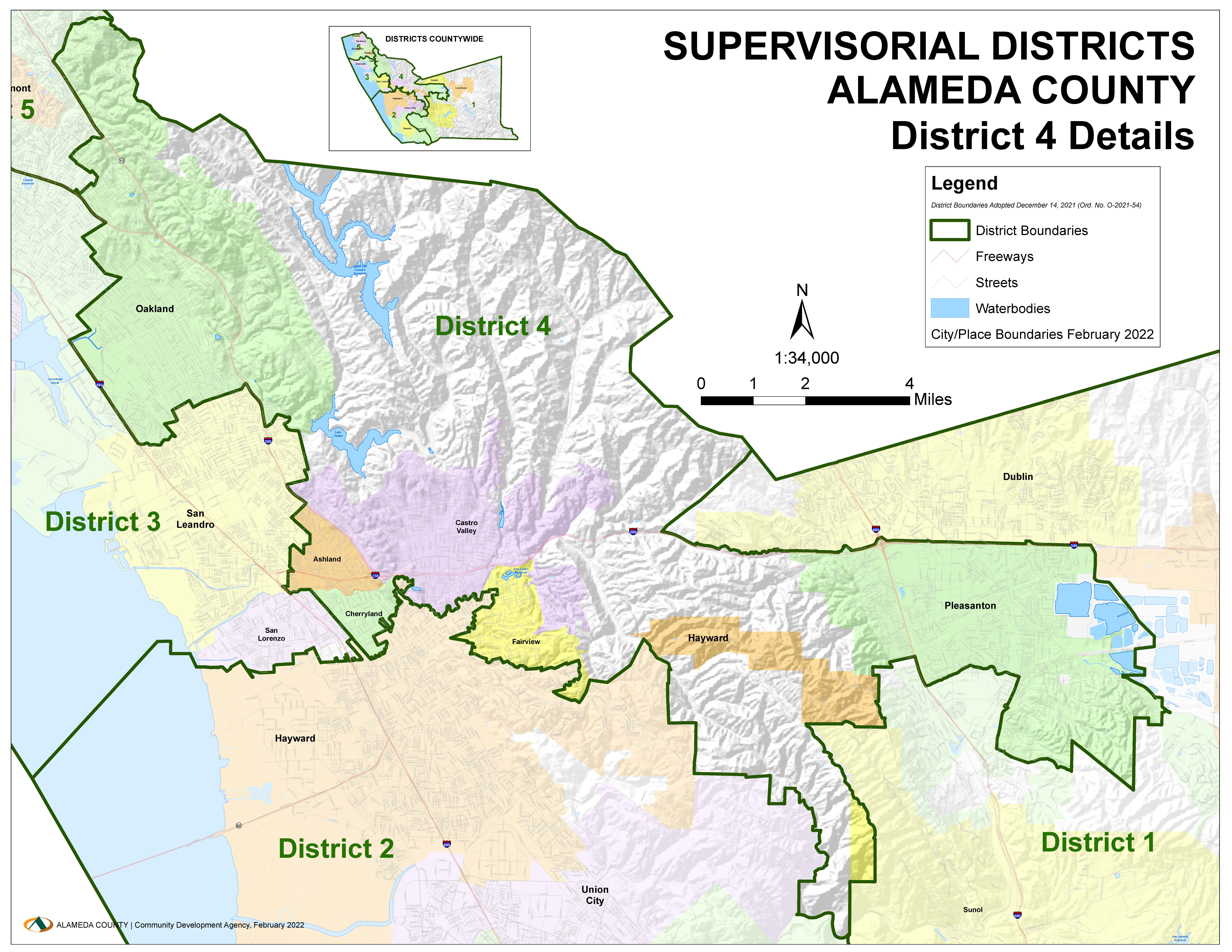 map of alameda county supervisorial district 4